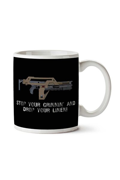 ART HEDİYE Stop Your Grinnin Drop Your Linen Aliens Two Sided Printed Mug