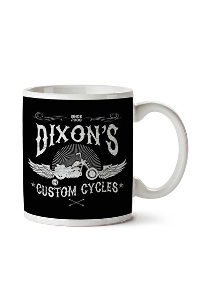 ART HEDİYE كوب مطبوع على الجانبين من Dixons Custom Cycles Walking Dead