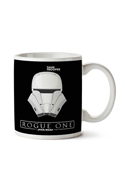 ART HEDİYE كوب بطبعة ستار وورز تانك تروبر روج وان على الجانبين