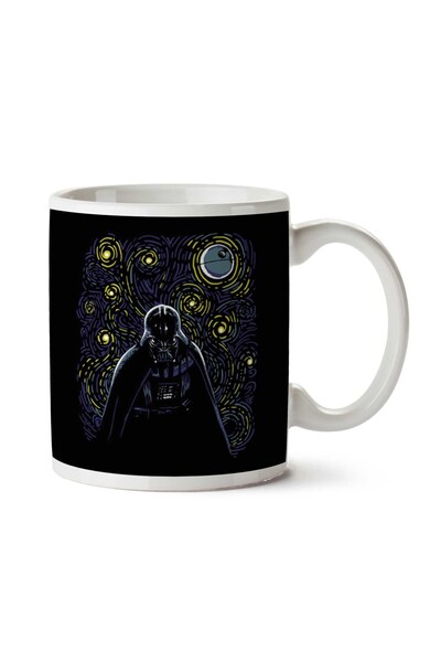 ART HEDİYE كوب بطبعة Star Wars Van Gogh على الجانب الداكن المرصع بالنجوم على ...