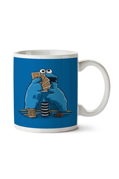 ART HEDİYE كوب كوكي مونستر بوكر مطبوع على الجانبين