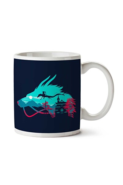 ART HEDİYE كوب مطبوع على الجانبين من Spirited Away Haku Dragon Spirit