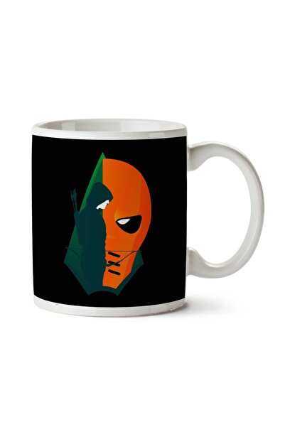 ART HEDİYE كوب مطبوع على الجانبين من Arrow Deathstroke Montage