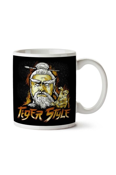 ART HEDİYE كوب Pai Mei Tiger Style Kill Bill مطبوع على الجانبين