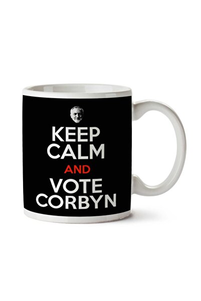 ART HEDİYE كوب مطبوع على الجانبين من Keep Calm And Vote Jeremy Corbyn