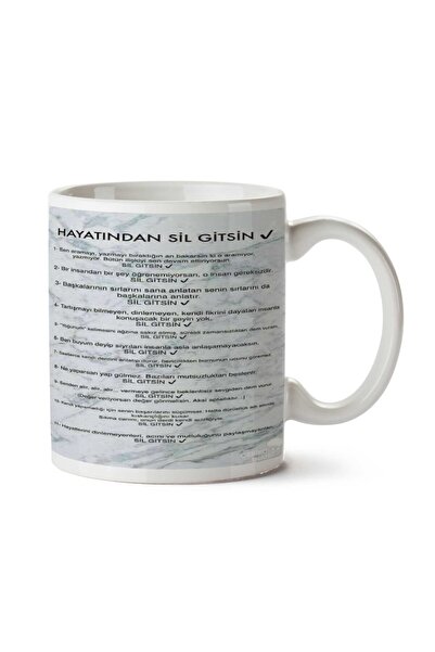 ART HEDİYE كوب مطبوع عليه "Let You Go From Your Life" على الجانبين