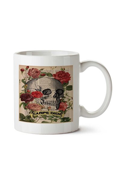 ART HEDİYE كوب بطبعة جمجمة كارب دييم على الوجهين