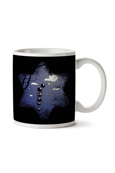 ART HEDİYE My Star Soot Ball Sprite Spirited Away Sihouette Two Side Printed ...