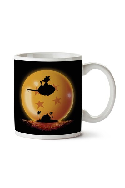 ART HEDİYE Dragon Ball Goku On Sunset Two Sided Printed Mug