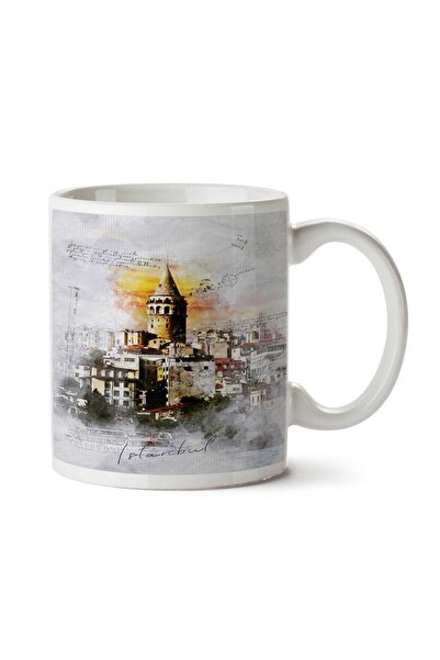 ART HEDİYE كوب مطبوع على الجانبين من مدينة اسطنبول