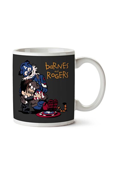 ART HEDİYE كوب كابتن أمريكان كالفين وهوبز باكي بارنز مطبوع على الجانبين