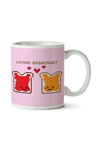 ART HEDİYE Loving Breakfast Two Sided Printed Mug