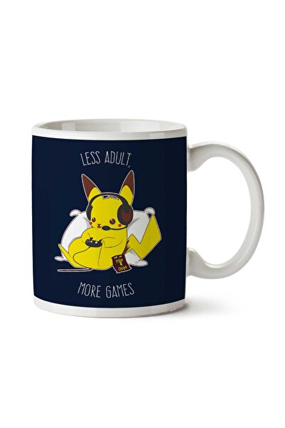 ART HEDİYE Pokemon Pikachu Keep Gaming Adults Two Sided Printed Mug