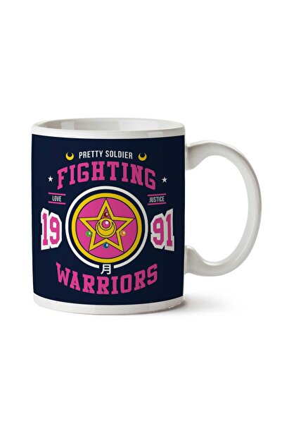 ART HEDİYE كوب مطبوع على الجانبين من Fighting Senshi Sailor Moon