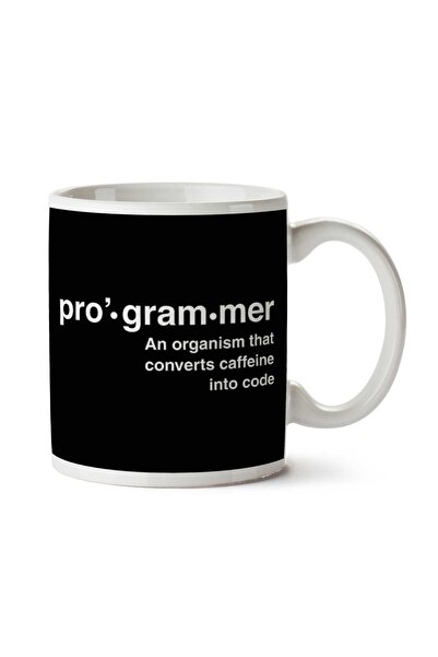 ART HEDİYE كوب بطبعة جانبين من Programmer Turns Coffee Too Code