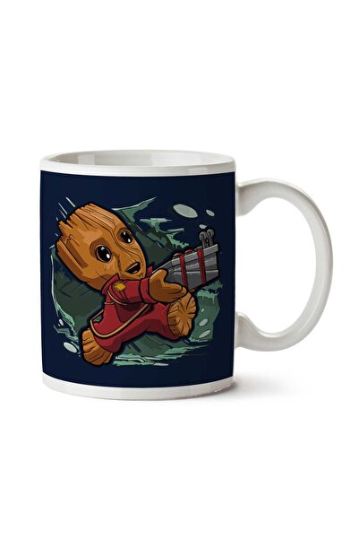 ART HEDİYE كوب مطبوع على الجانبين من Tiny Groot Guardians Of The Galaxy II
