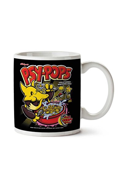 ART HEDİYE Alakazams Psypops Pokemon Cereal Two Sided Printed Mug