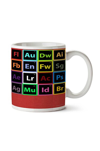 ART HEDİYE تصميم طباعة تصميم برامج الرسم مسطرة دورية كوب مطبوع على الجانبين