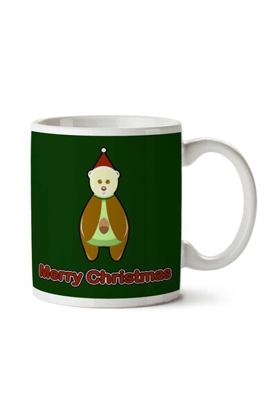 ART HEDİYE كوب بطبعة على الوجهين لعيد الميلاد المجيد على شكل دب الأفوكادو