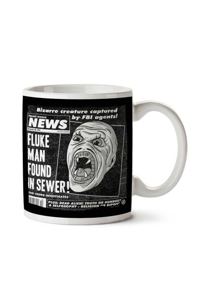 ART HEDİYE كوب مطبوع على الجانبين من X Files Flukeman Found In Sewer