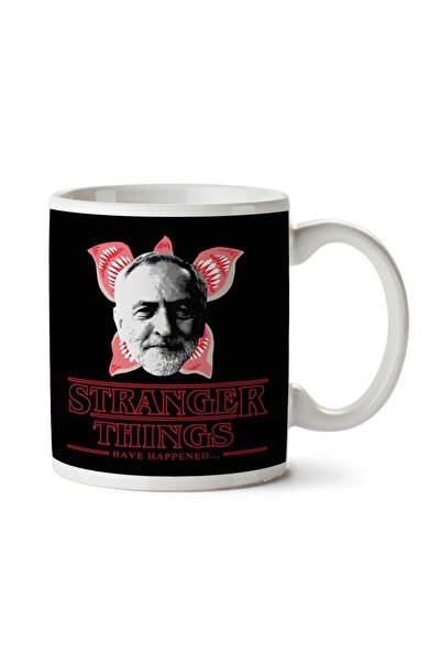 ART HEDİYE كوب مطبوع على الجانبين من Jeremy Corbyn Stranger Things Have Happened