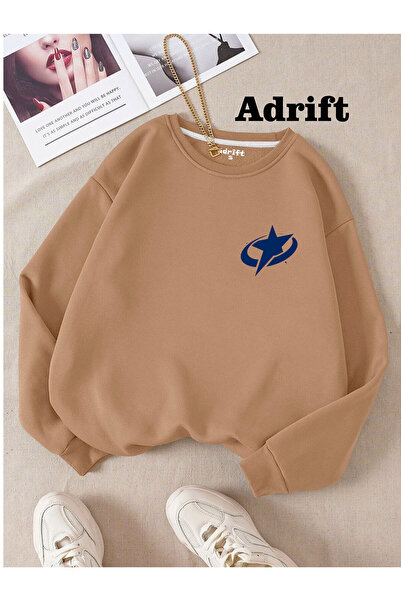 Adrift Unisex zvezda Štampano okrugla kragna dukserica