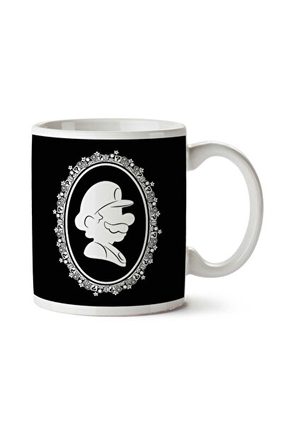 ART HEDİYE كوب سوبر ماريو مطبوع عليه صورة ظلية على الجانبين