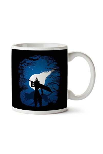 ART HEDİYE كوب مطبوع عليه صورة ظلية لسيف فاينل فانتسي على الجانبين