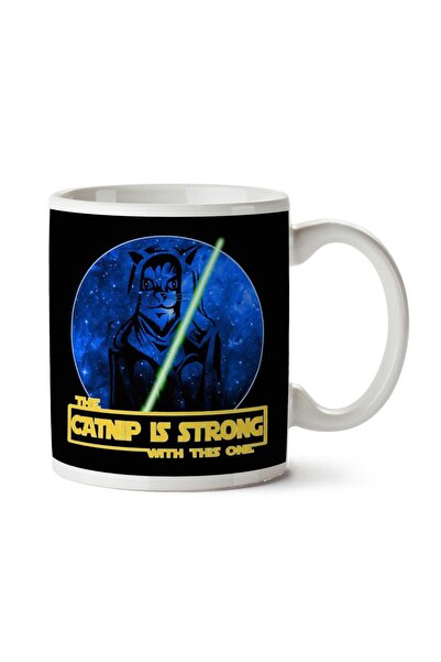 ART HEDİYE كوب مطبوع عليه Star Wars Jedi Cat النعناع البري قوي مع هذا الكوب ا...