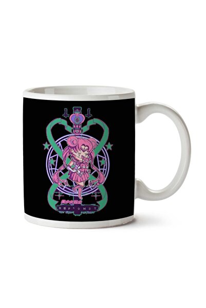 ART HEDİYE كوب Blackened Sailor Moon Baphomet مطبوع على الجانبين