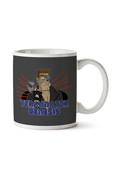 ART HEDİYE كوب بطبعة وجهين من The Terminator Sega Genesis