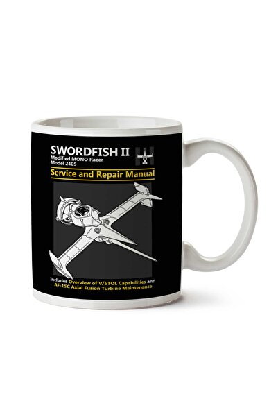 ART HEDİYE كوب كاوبوي بيبوب سمك أبو سيف للخدمة والإصلاح، كوب مطبوع على الجانبين