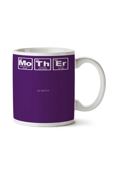 ART HEDİYE كوب مطبوع على الجانبين بمسطرة دورية للأم الأم