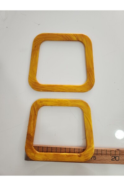 fundahobi مقبض حقيبة بلاستيكية - أصفر خردل