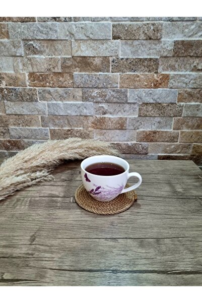EGE ÖRGÜM Wicker Coaster (6 Pieces), 12 Cm, Cup, Cup, Mug, Candle Coaster, Handmade Natural