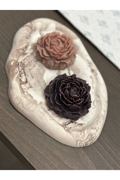 Amber Stüdyo Decorative Cloud Abstract Jewelry Candle Plate