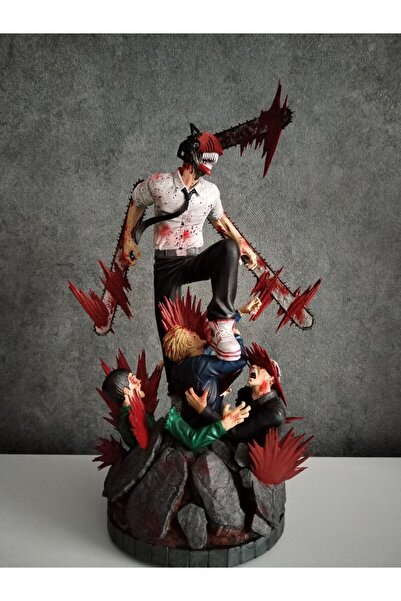 TuransoyCraft Chainsaw Man Denji Boyalı Figür Büyük Boy 25CM