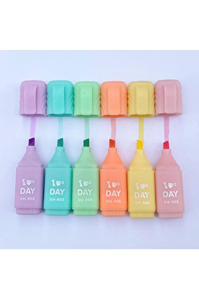 ED KIRTASİYE ED STATIONERY MINI PHOSPHORUS PEN 6 PACK PASTEL COLORS