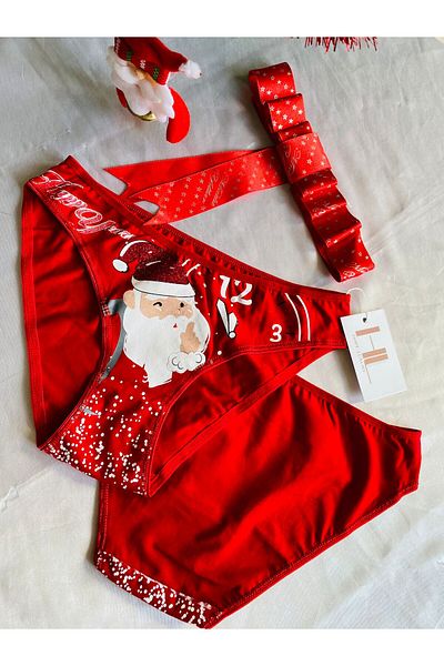 Hope Luxury Christmas Santa Claus Themed Front Printed Women's Panties