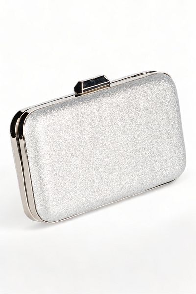 Biçanta Ασημί Lame Color Glitter Kumsim Βραδινό Τσάντα Τσάντα Νυχτερινή Τσάντα Τσάντα γάμου Τσάντα χειρός