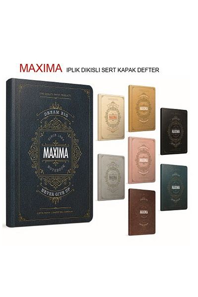 Gıpta Maxima 13x21 - 120 Sheets Unlined Hard Cover Notebook