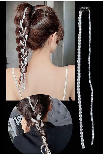 MutluBiDünya Vintage Shiny İncili Çıt Çıt Saç Aksesuarı Tokası