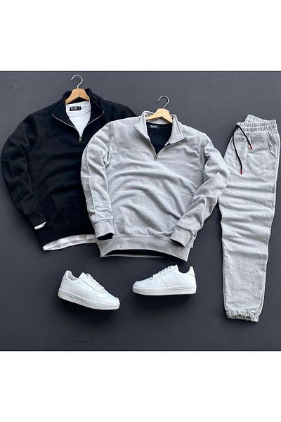 WEARTEX Unisex Cotton Unprinted Sweat-Sweatpants Set of 3