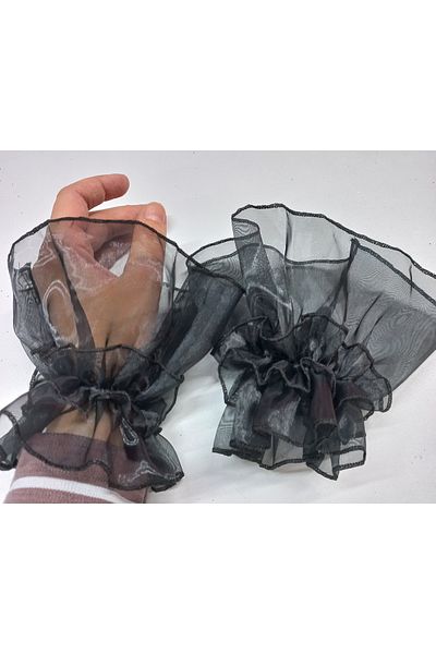 es moda shop Lavin organza cuff bracelet black