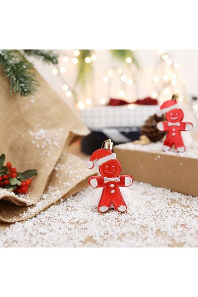 Yenigeldi 3 Pieces Cookie Man Shaped Gigerbread Ornament Christmas Tree Ornament