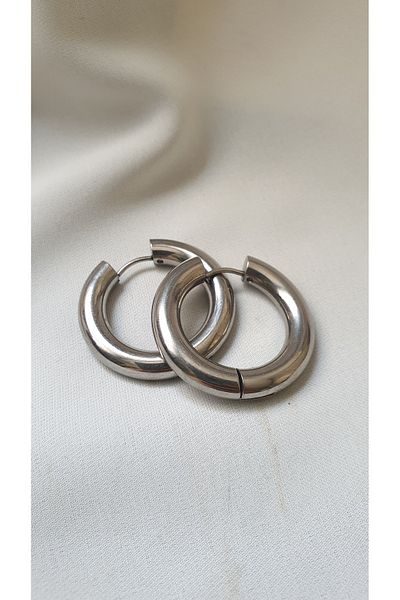 SelinDiamond STEEL RING EARRING