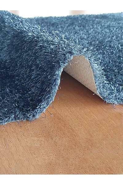 Prizma Romanza, Non-Slip, Washable, Single Bath Rug Mat| Petrol - (75X110CM)