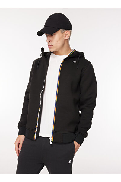 K-Way Kapüşon Yaka Siyah Erkek Sweatshırt K21171W_RAINER SPACER