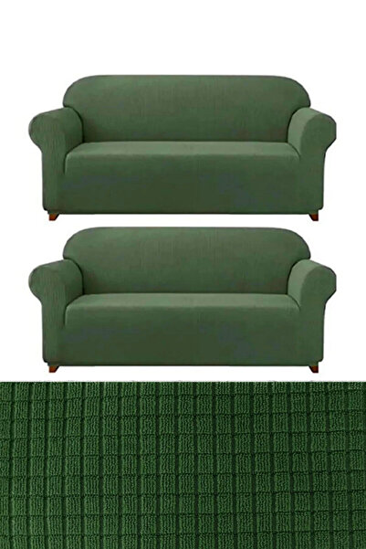 URUMÇİ غطاء طقم كنب 3+3 ليكرا. مطاط، مقعد مرن قابل للغسل، أريكة، غطاء سرير أر...