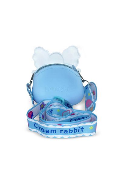 Ogi Mogi Toys Blaue Umhängetasche mit Kaninchenmotiv aus Silikon